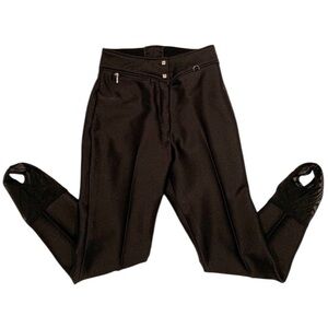 PEREGRINE Sun Valley Women’s Skiwear Stirrup Ski Pants Black SZ 8 Like New EUC